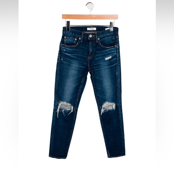 Moussy Denim - Moussy Vintage Howa Mid-Rise Distressed Tapered Jeans - Women's 25